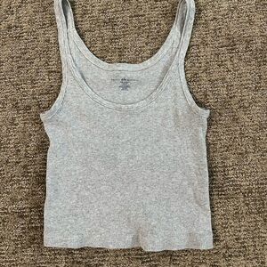 Gray cropped brandy melville tank top
